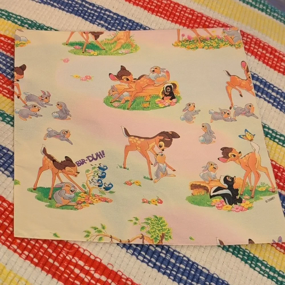 Disney Marvel Jim Hensen vintage 80s 90s character wrapping paper lot‎